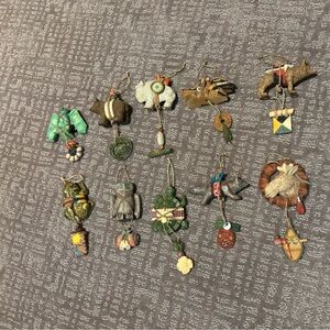 Vintage Native American Storytellers Ornament Set